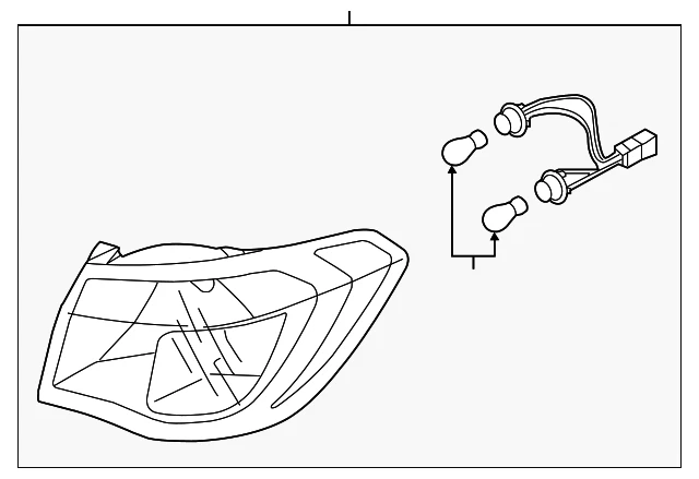 Genuine Kia 2011-2013 Forte Tail Lamp Assembly 92401-1M410