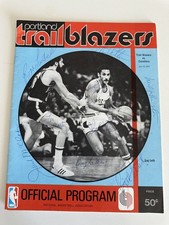 1974 Portland Trail Blazers Program (NBA)- Autographed
