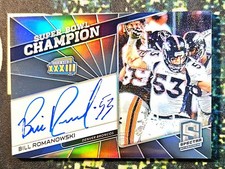 2019 Panini Spectra Bill Romanowski Super Bowl Champion On-Card Auto SP #73/75