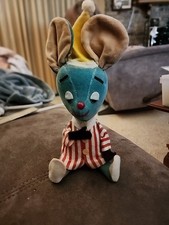 R. DAKIN DREAM PETS MIDNIGHT MOUSE 731 BLUE VINTAGE STUFFED HARD PLUSH w/ TAG