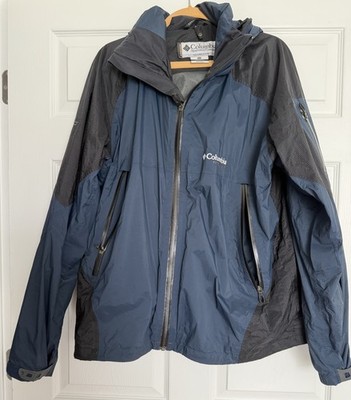 Columbia Titanium Omni-Tech Waterproof Mountain Jacket Men s XL - Blue/Gray