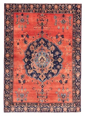 Vintage Hand-Knotted Carpet 4'9'' x 6'8'' Traditional Oriental Wool Area Rug