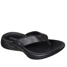 Skechers Go 600 Polished Womens Sandals Ladies Skechers Thong Flip Flops Black
