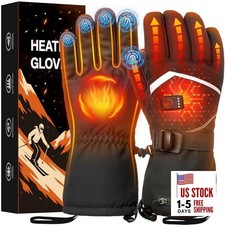 Heated Gloves, Rechargeable Heated Gloves for One Size Fast-Charging Version