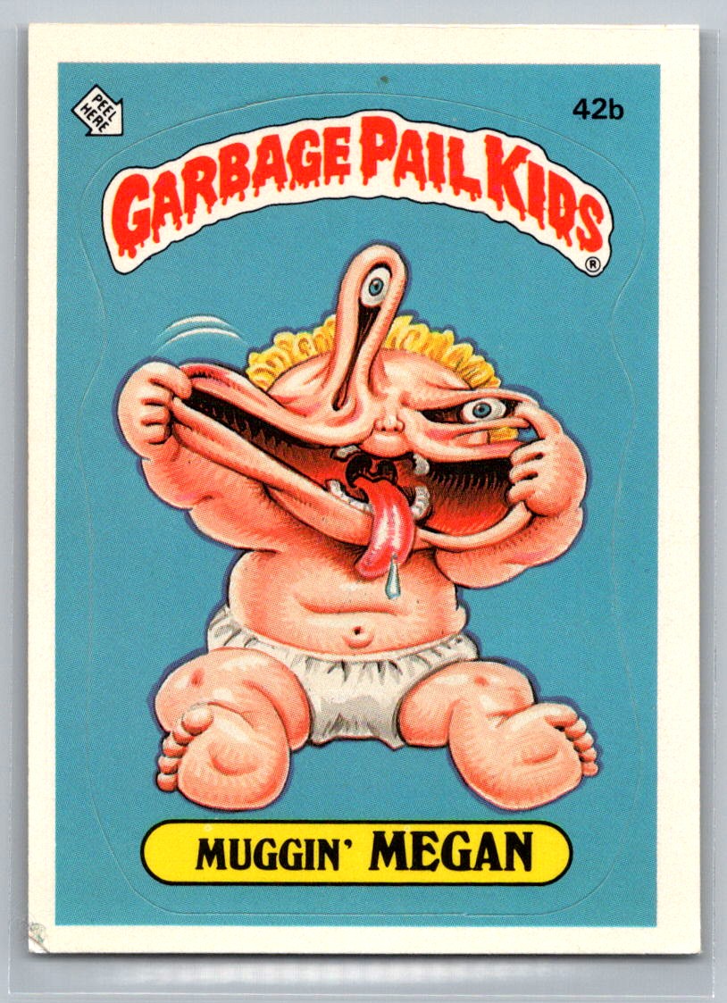1985 Topps Garbage Pail Kids Series 2 Muggin Megan #42b GPK Card