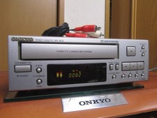 Onkyo K-505X Stereo Cassette Deck Auto Reverse Tested Working Japan Silver