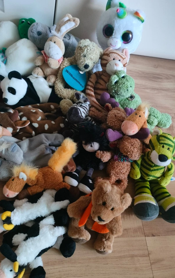 Nici Plüschtiere Bär Löwe Kuh Frosch Teufel Schaf Nilpferd Adler Katze u.s.w - Bild 4 von 4