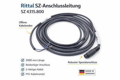 Rittal Anschlussleitung SZ 4315.800   3,m, 2 adrig, PVC, Spezialanschluss NEW