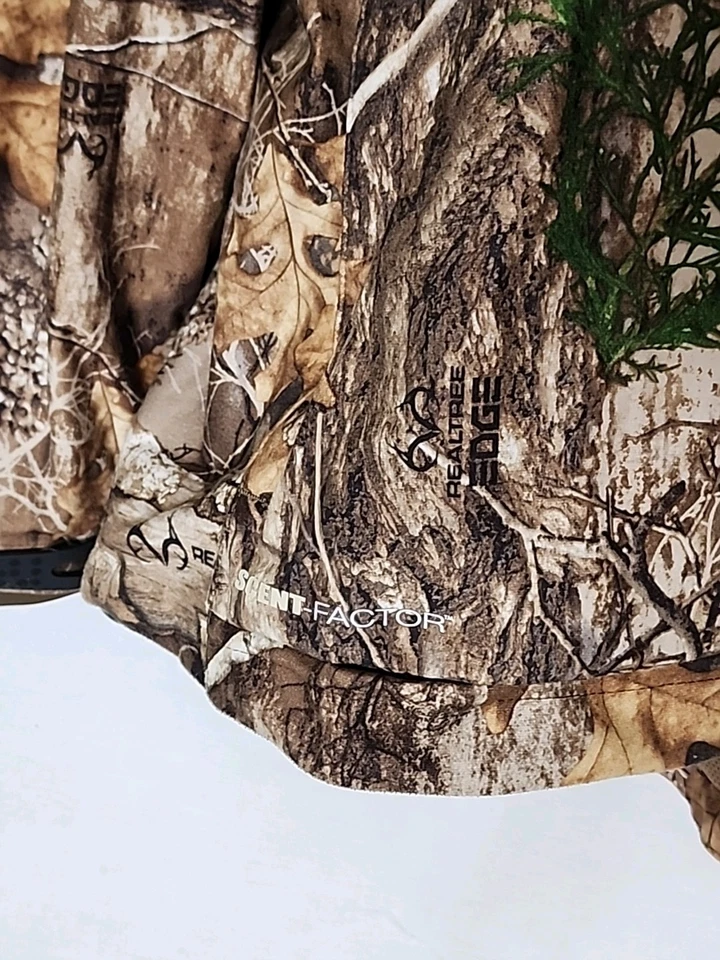 Jacket Mens Real Tree XXL Edge Scent Factor Camo Hunting Outdoor Gear Full Zip - Image 2 of 4