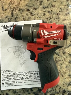 Milwaukee 3404-20 1/2'' M12 Hammer Fuel Brushless Drill Driver Gen 3 Tool Only