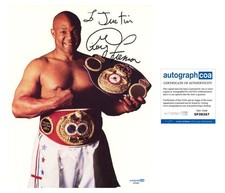 George Foreman AUTOGRAPH Signed Boxing Champ 8x10 Photo 'To Justin' ACOA