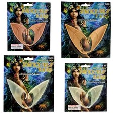 4-Pr Clip LATEX GLOW/FLESH VULCAN FAIRY ELF EARS Cosplay Costume Prop Accessory