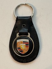 RARE VINTAGE”PORSCHE”FOXWOOD’S RESORT & CASINO PROMO LEATHER KEYCHAIN/RING/FOB👀