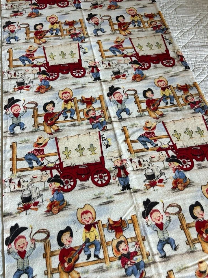 LIL COWPOKES Cotton Quilting Fabric ~1.25yards Michael Miller Cowboys - Image 2 of 4