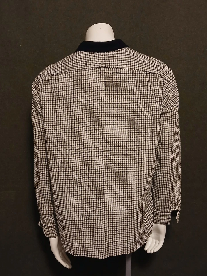 Blazer/chaqueta vintage años 70 Pierre Cardin para mujer lana tweed pata de gallo a cuadros Foto 3 de 4