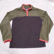 Oshkosh Fleece Pullover Boys 12 Gray Green Orange Zip