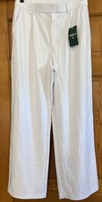 Women s Halara Flex High Waisted Pocket White Work Pants Sz Medium Regular