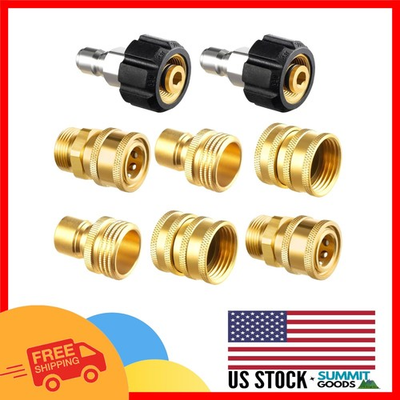#ad #ad Versatile Quick Connect Kit for M22 14mm Pressure Washers Brass Set Included $46.79