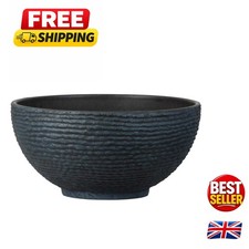 Heavy Duty Stone Effect XL Bowl Plant Pot for Elegant Indoor and Outdoor Gardens