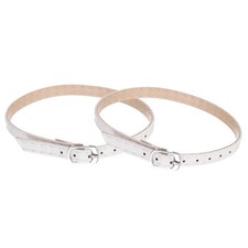 2Pcs High Heels Shoe Straps Detachable Ankle Shoelace Straps White