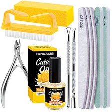 Nail Buffer and File, Nail Care Kit with 3PCS Nail Files, 2PCS Nail Buffers,