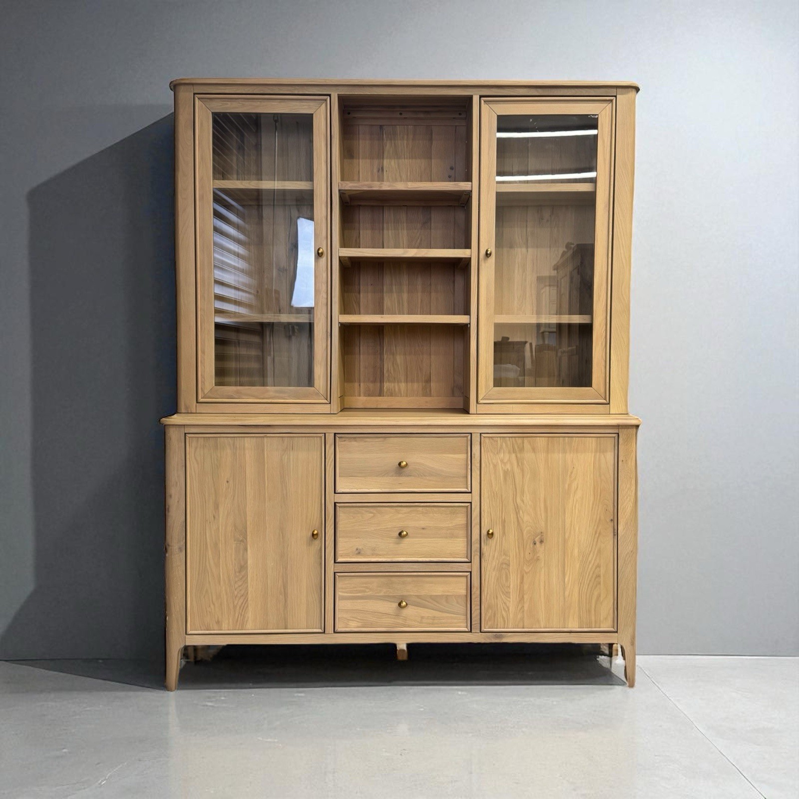 Light Natural Solid Oak Large Dresser Newton Range  From Oak Furnitureland