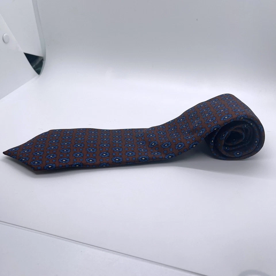 Pierre Cardin 1930s Collection Silk Tie Floral Print Vintage Retro Made in Italy - Image 4 of 4