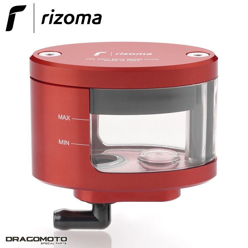 Réservoir de frein Rizoma CT127R rouge pour sublimer votre Panigale V4 R sur piste