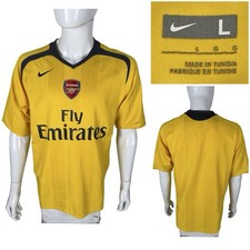 Nike Arsenal 2006/2007 Away Shirt Mens Large Jersey Yellow Vintage Football