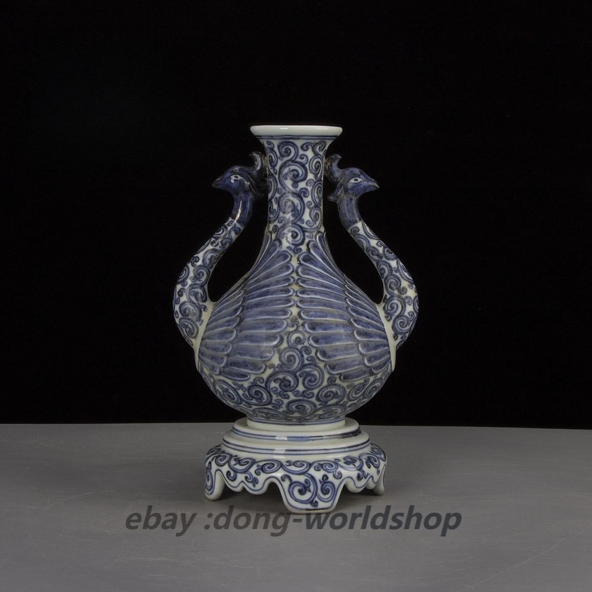 孔雀花瓶中国古董花瓶| eBay