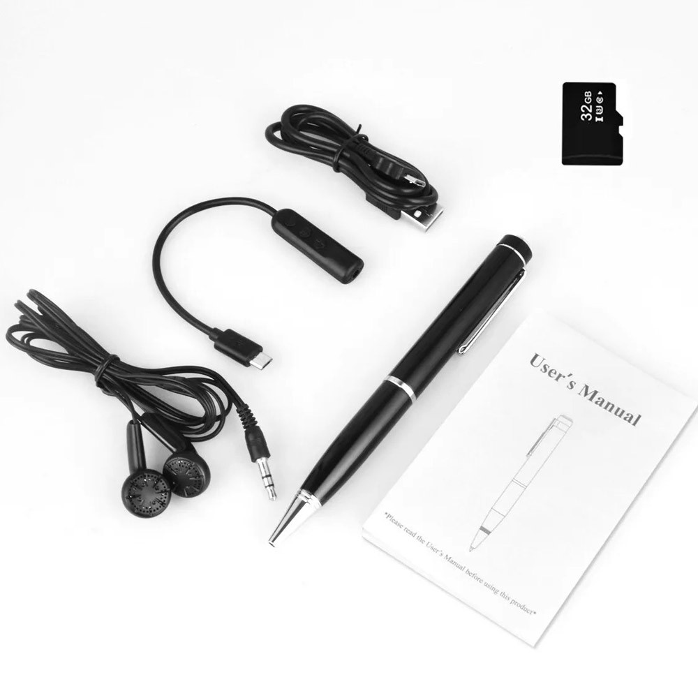 Digital Voice Activated Hidden Recording Pen Device 32gb Us