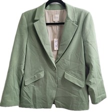 NWT Favorite Daughter The Favorite Blazer Basil Green Size L 328 MSRP Workwear