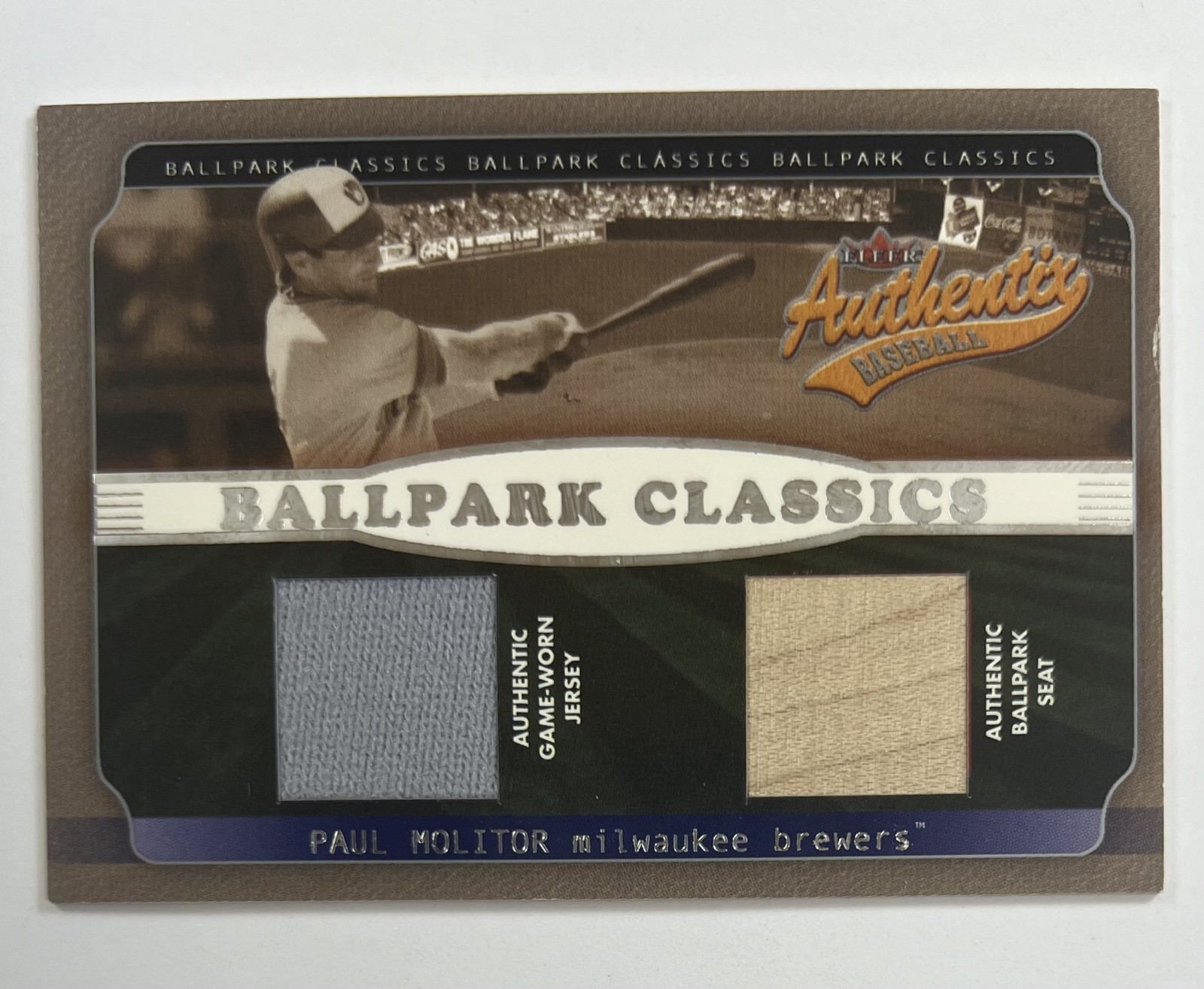 Paul Molitor #BC-PM (Baseball Cards 2002 Fleer Authentix Ballpark Classics Memorabilia) — is it worth grading?