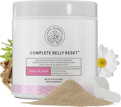 Happy Mammoth Complete Belly Reset Digestive Health Supplement Powder - Vanilla
