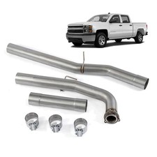 Exhaust Pipe Muffler For Chevy Silverado Gmc 2011-2015 6.6l Duramax 409ss Steel