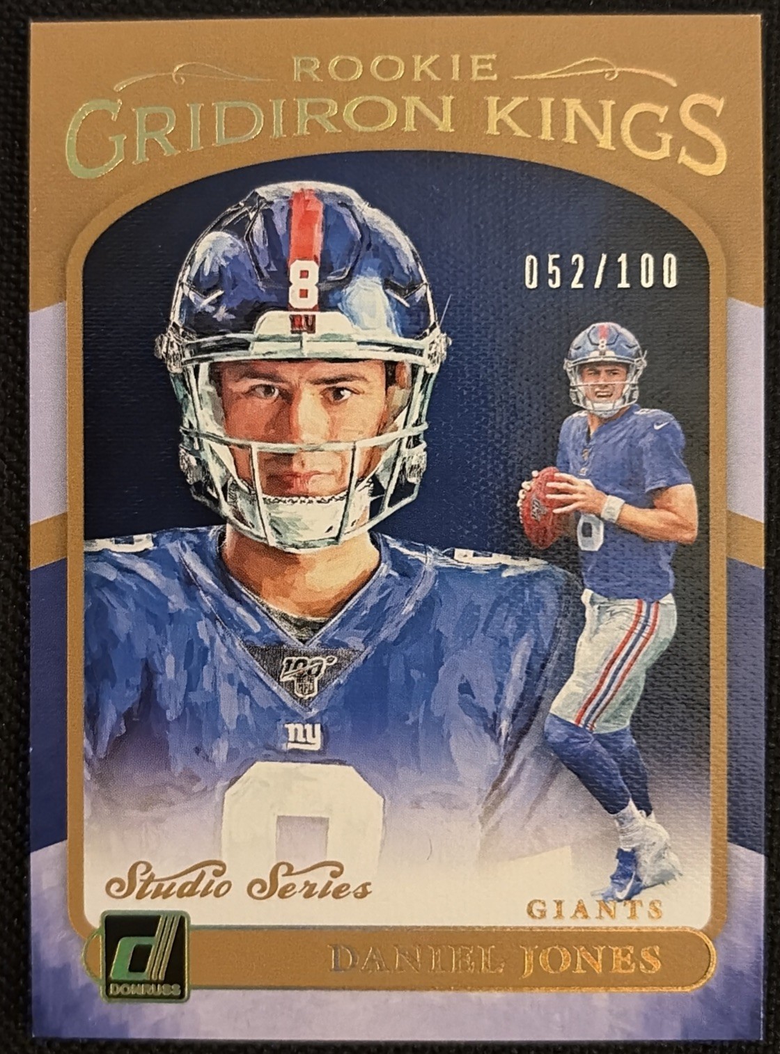 2019 Donruss Daniel Jones Rookie Gridiron Kings Studio Series #/100 RC NY Giants