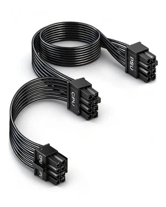 8Pin Vers la double 8Pin CPU Câble pour Corsair Modulaire PSU 18AWG Fil 60CM+20CM