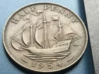 Photo of a 1954 George V Half Penny from an eBay listing that sold on May 11, 2026