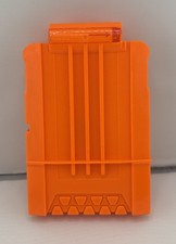 Nerf N Strike 6 Round Clip Orange Cartridge Dart Ammo Magazine.
