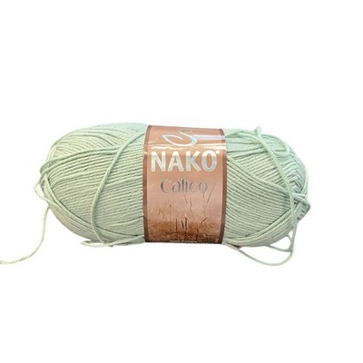 NAKO Calico Yarn Light Green Color Cotton Acrylic NEW Neutral Classic 3.5 oz