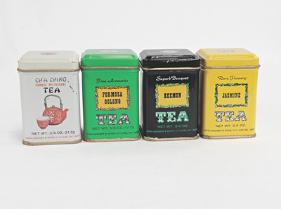 Vintage John Wagner & Sons Tea Tins Set Of Four