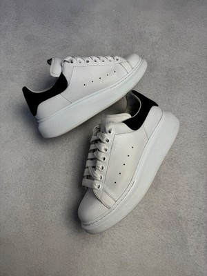 Alexander McQueen Oversized Leather women's Sneakers White/Black