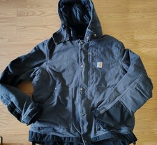 Carhartt Men XL Full Swing Armstrong Duck Thinsulate Hooded Jacket Black