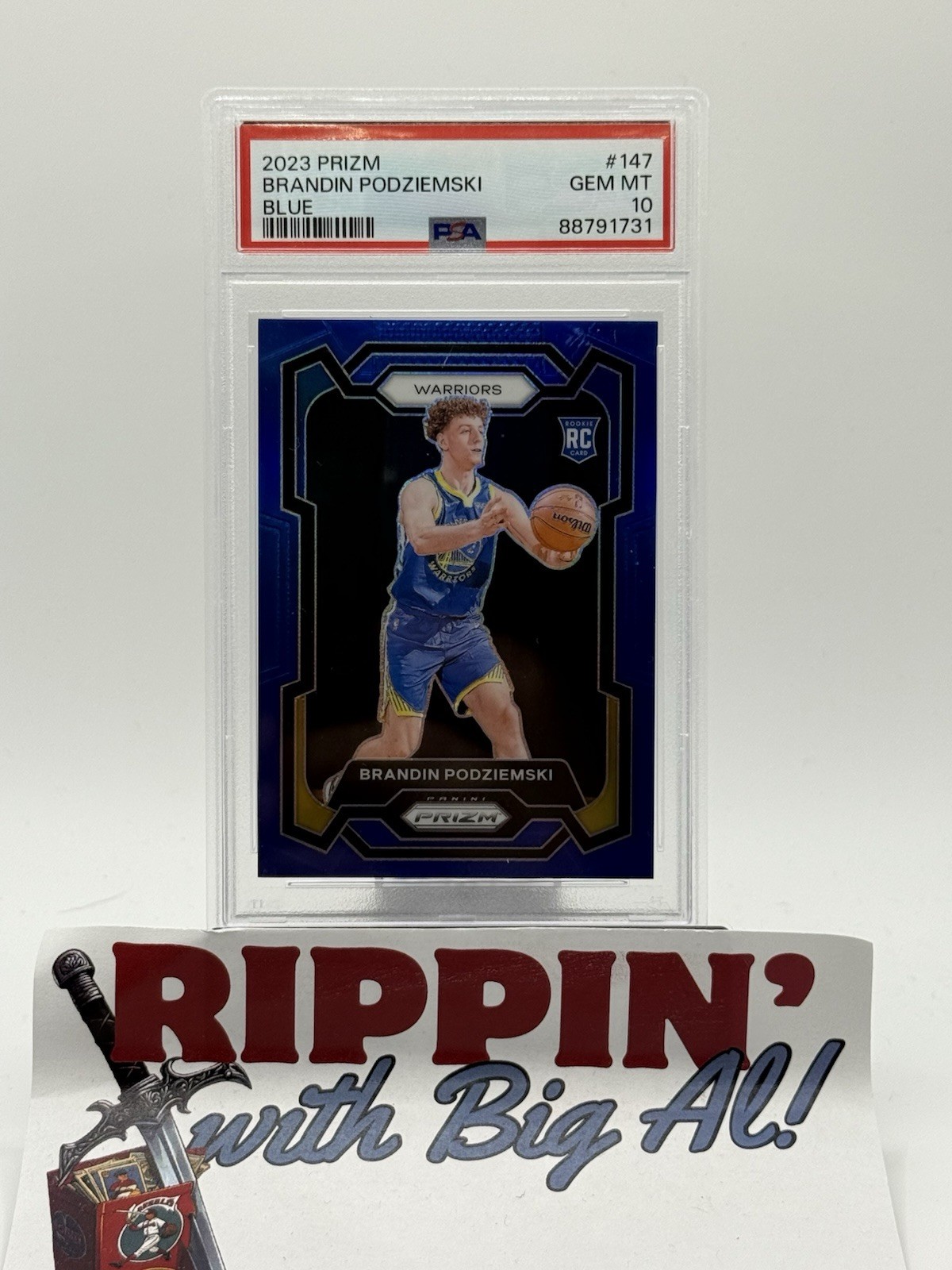 2023 Prizm BRANDIN PODZIEMSKI RC /199 Blue #147 Rookie PSA 10 COLOR MATCH