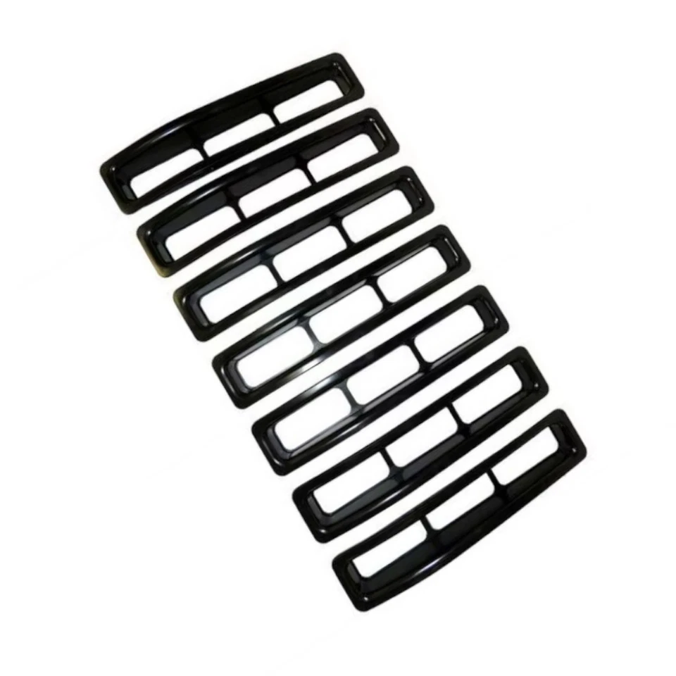 For Jeep Wrangler 1997-2006 Grille Insert Set Front | Black | Plastic | TJ Model Foto 3 de 4