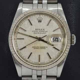 1990 ROLEX STAINLESS MANS DATEJUST WATCH 16234