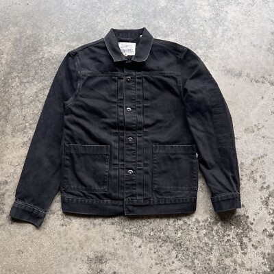 Levi's Made & Crafted Denim Pleated Big E Chore Jacket Mens Size