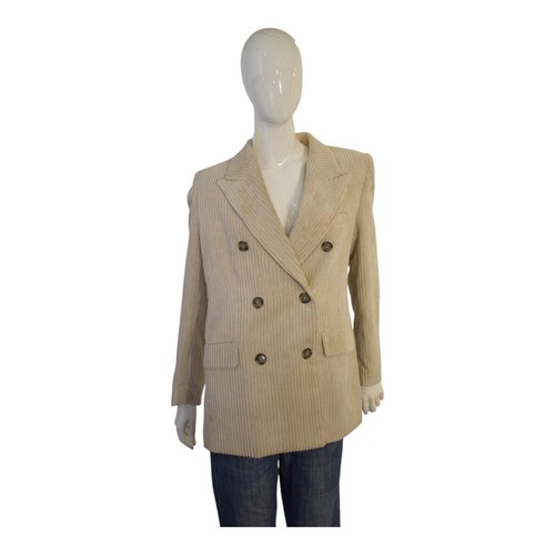 NWT Isabel Marant Étoile Daleyo Double-Breasted Corduroy Blazer Cream 36 - Picture 2 of 12