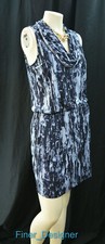 MK Michael Kors stretch jersey mini Dress tunic top cowl drape neck SZ P M  NEW