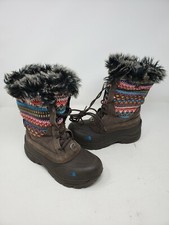 The North Face Shellista II Lace Up Novelty Boots Girls 5 Faux Fur Trim Nordic